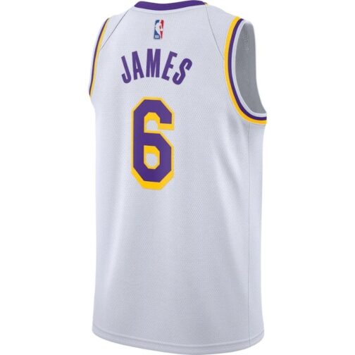 Los Angeles Lakers LeBron James Purple 2021/22 #6 Swingman Player Jersey - Image 6