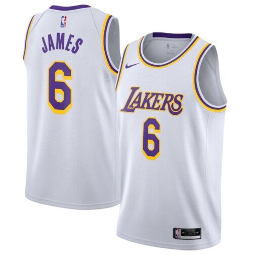 Los Angeles Lakers LeBron James Purple 2021/22 #6 Swingman Player Jersey - Image 4