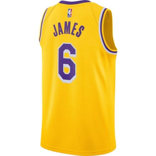 Los Angeles Lakers LeBron James Purple 2021/22 #6 Swingman Player Jersey - Image 3