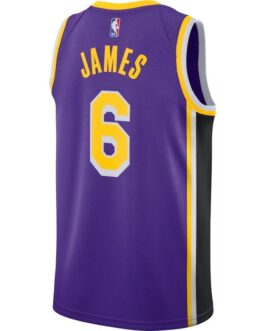 Los Angeles Lakers LeBron James Purple 2021/22 #6 Swingman Player Jersey