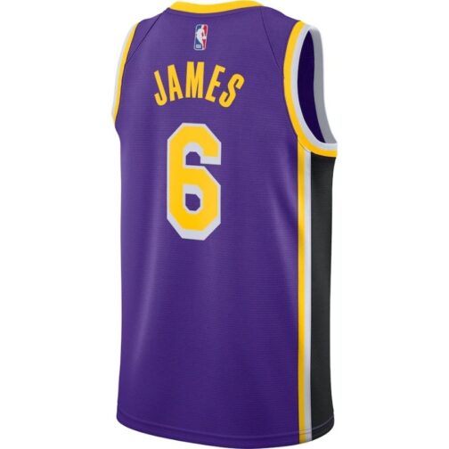 Los Angeles Lakers LeBron James Purple 2021/22 #6 Swingman Player Jersey - Image 2
