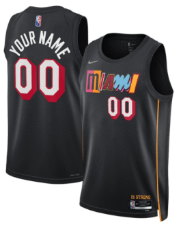 Miami Heat 2021/22 Swingman Custom Jersey – Black