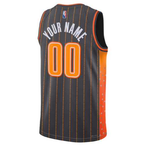 Orlando Magic Anthracite 2021/22 Jersey - Orange - Image 2