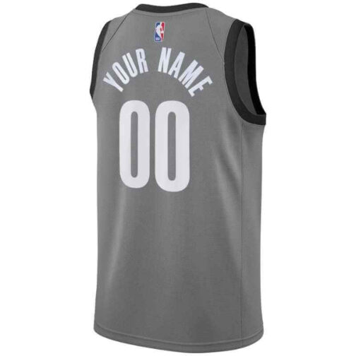 Brooklyn Nets 2021/22 Swingman Custom Jersey - Gray - Image 3