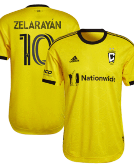 Lucas Zelarayan Columbus Crew 2022 Gold Standard Kit Player Jersey – Yellow