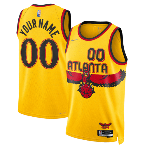 Atlanta Hawks  2022 Customized Jersey - Yellow