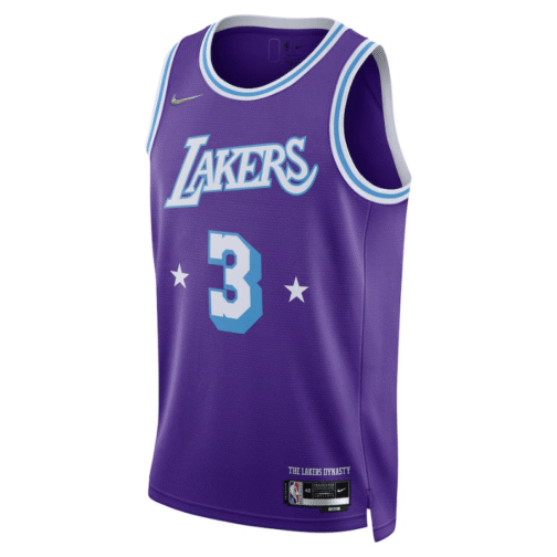 Anthony Davis Los Angeles Lakers  2022 Swingman Jersey - City Edition - Purple - Image 3