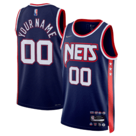 Brooklyn Nets 2022 Customized Jersey – City Edition – Navy