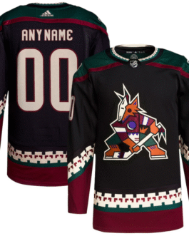 Arizona Coyotes Home Primegreen Custom Jersey – Black
