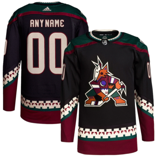 Arizona Coyotes Home Primegreen Custom Jersey - Black