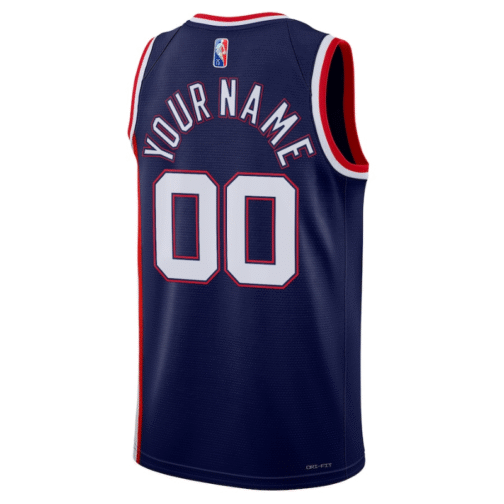 Brooklyn Nets 2022 Customized Jersey - City Edition - Navy - Image 2