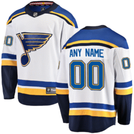 St. Louis Blues Custom Jersey – White