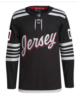 New Jersey Devils Pro Custom Jersey – Black