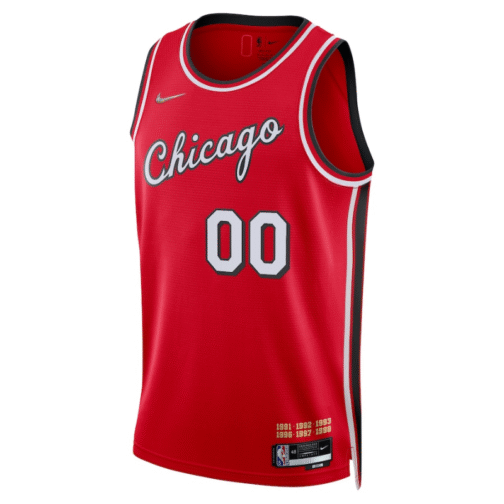 Chicago Bulls 2022 Swingman Customized Jersey - City Edition - Red - Image 3