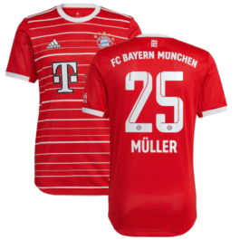 FC Bayern Munich Home Shirt 2022-23 with Müller 25 printing – All Genders