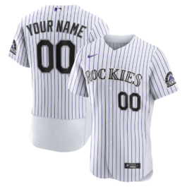 Colorado Rockies White Home Custom Jersey