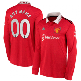 Manchester United Shirt Long Sleeve 2022/23 Home Custom Jersey