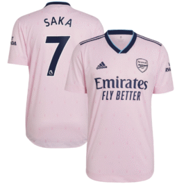 Arsenal Third Shirt 2022-23 with Saka 7 printing Player Jersey – All Genders