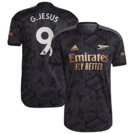 Gabriel Jesus Arsenal 2022/23 Away Player Jersey – Black