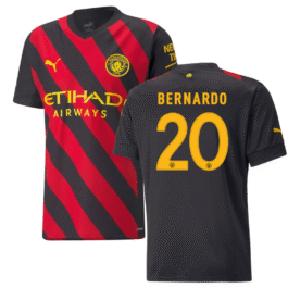 Manchester City Away Jersey 2022/23 With BERNARDO 20 Printing Pro