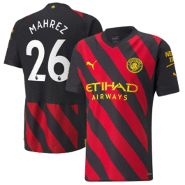 Manchester City Away Shirt 2022-23 with Mahrez 26 printing Jersey