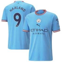 Manchester City Home Shirt 2022-23 with Haaland 9 printing Jersey