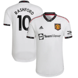 Marcus Rashford Manchester United 2022/23 Away Player Jersey – White