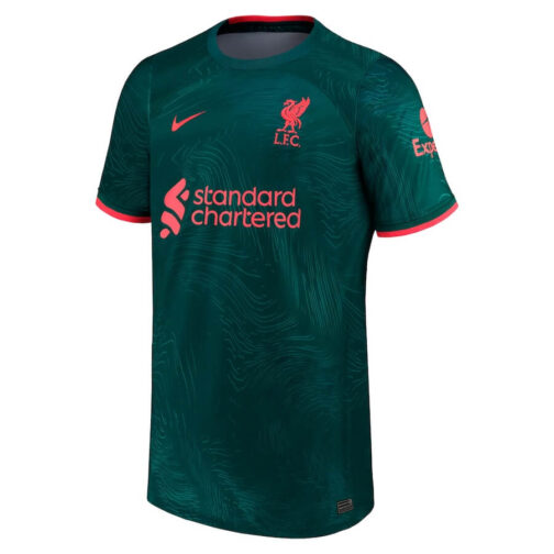 Liverpool Third Stadium Shirt 2022-23 customized Jersey Unisex - Green - Image 2
