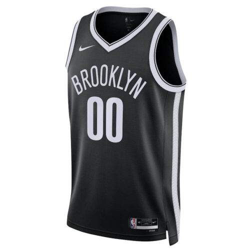 Brooklyn Nets Unisex 2022/23 Swingman Custom Jersey Black - Icon Edition - Image 2