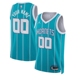 Charlotte Hornets Unisex 2022/23 Swingman Custom Jersey Teal – Icon Edition