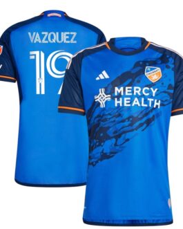 Brandon Vazquez FC Cincinnati Unisex Shirt 2023 River Kit Player Jersey – Blue
