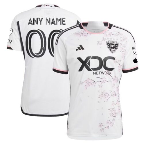 D.C. United Unisex White 2023/24 The Cherry Blossom Kit Custom Jersey