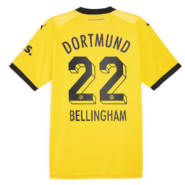 Borussia Dortmund Home Puma Shirt 2023-24 – with Jersey Bellingham 22 printing – Yellow