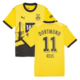 Borussia Dortmund Home Puma Shirt 2023-24 with Jersey Reus 11 printing – Yellow