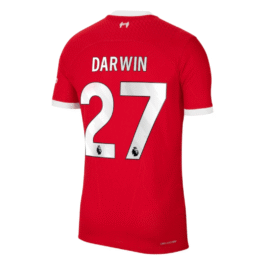 Liverpool Home Nike Match Shirt – 2023-24 with Darwin 27 printing – Red