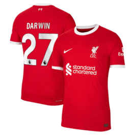 Liverpool Home Nike Match Shirt – 2023-24 with Darwin 27 printing – Red