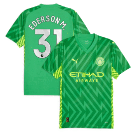 Manchester City Goalkeeper Puma Shirt 2023-24 –  Ederson M. 31 printing Jersey – Green