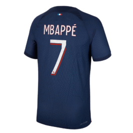 Paris Saint-Germain Nike Home Dri Fit Adv Match Shirt 2023-24 with Mbappé 7 printing
