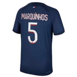 Paris Saint-Germain Nike Home Dri Fit Adv Match Shirt 2023-24 with Marquinhos 5 printing