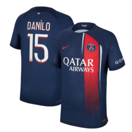 Paris Saint-Germain Team Home Shirt 2023-24 with Danilo 15 printing Jersey – Blue
