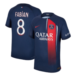 Paris Saint-Germain Team Home Shirt 2023-24 with Fabian 8 printing Jersey – Blue