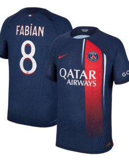Paris Saint-Germain Team Home Shirt 2023-24 with Fabian 8 printing Jersey – Blue