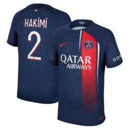 Paris Saint-Germain Team Home Shirt 2023-24 with Hakimi 2 printing Jersey – Blue