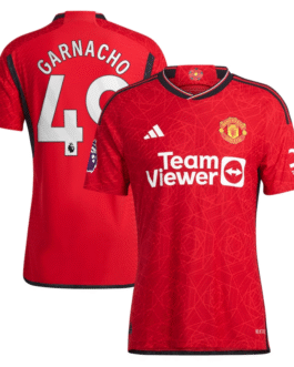 Alejandro Garnacho Manchester United Shirt 2023/24 Home Player Jersey – Red