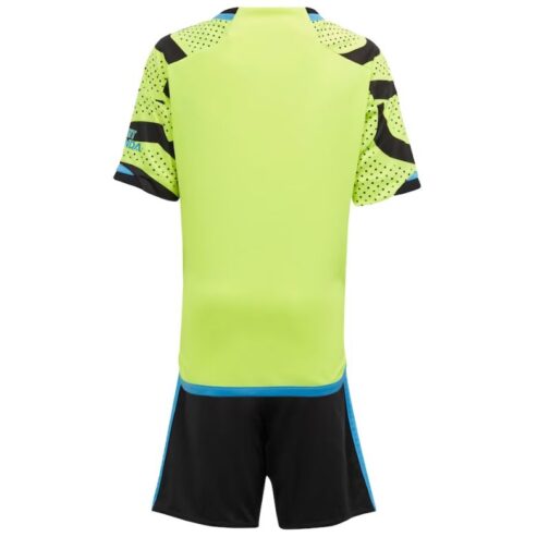 Arsenal Away Minikit 2023-24 Kids Custom Jersey - Yellow - Image 3
