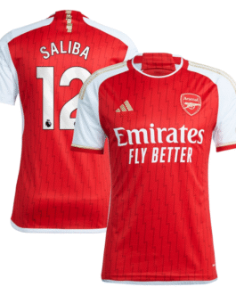 Saliba 12 Arsenal Shirt 2023/24 Home Player Jersey – Red