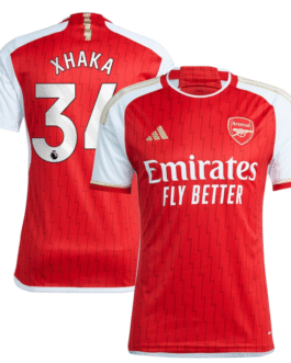 Arsenal Home Shirt 2023-24 with Xhaka 34 printing Jersey Red