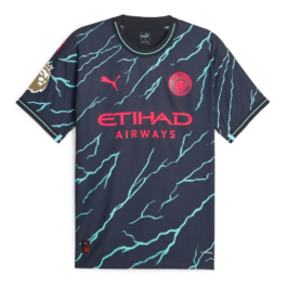 Erling Haaland Manchester City Shirt 2023/24 Third Player Jersey – Navy