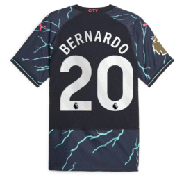 Bernardo Silva 20 Manchester City Shirt 2023/24 Third Player Jersey – Navy