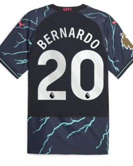 Bernardo Silva 20 Manchester City Shirt 2023/24 Third Player Jersey – Navy